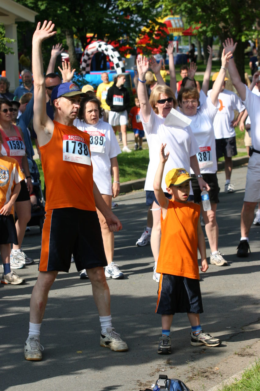 Hala Events - Doing warmups at the Father's Day Run