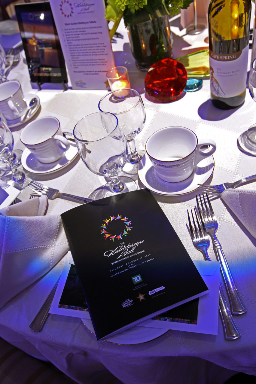 Hala Events - Table setting at The Kaleidoscope Ball