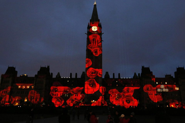 Projection Mapping on House of Commons Ottawa
